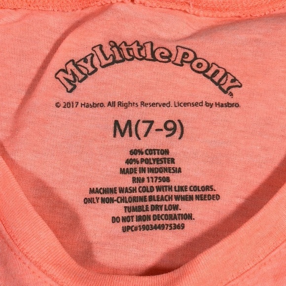 My Little Pony Neon Hot Coral tee retro airbrush pony size medium NEW - Picture 7 of 9